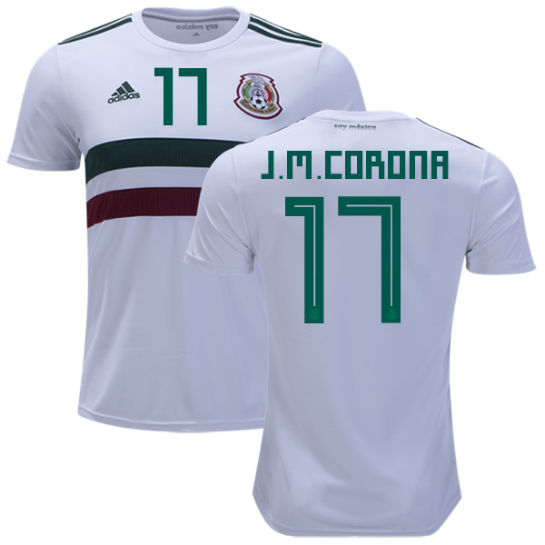 Mexico #17 J.M.Corona Away Kid Soccer Country Jersey